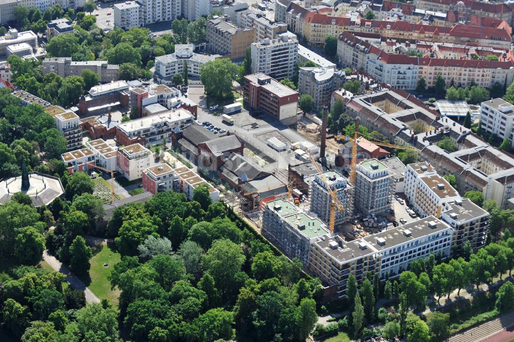 Berlin Kreuzberg von oben - Baustelle Viktoria Quartier Kreuzberg