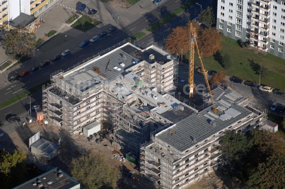 Luftbild Magdeburg - Baustelle Vitanas Senioren Centrum Elbblick inder Jakobstrasse in Magdeburg