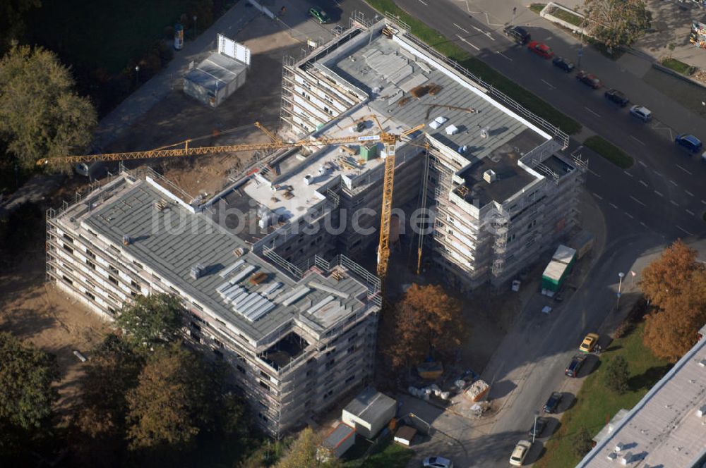 Luftbild Magdeburg - Baustelle Vitanas Senioren Centrum Elbblick inder Jakobstrasse in Magdeburg