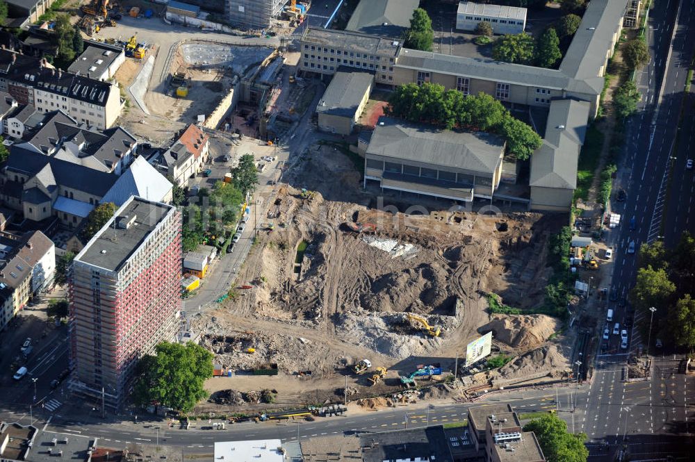 Köln aus der Vogelperspektive: Baustelle am Waidmarkt in Köln-Altstadt-Süd