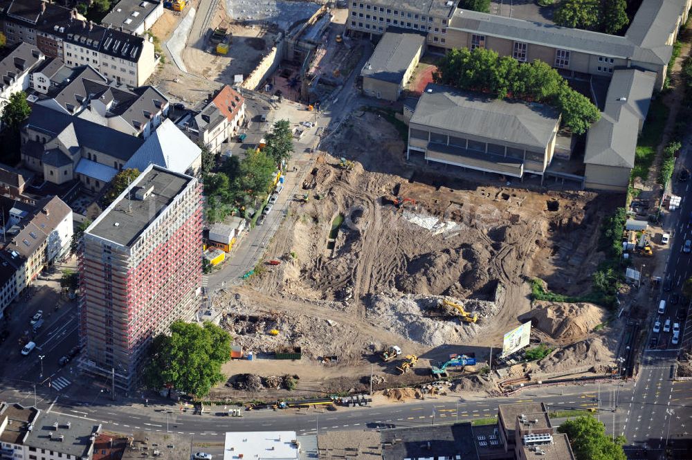 Luftbild Köln - Baustelle am Waidmarkt in Köln-Altstadt-Süd