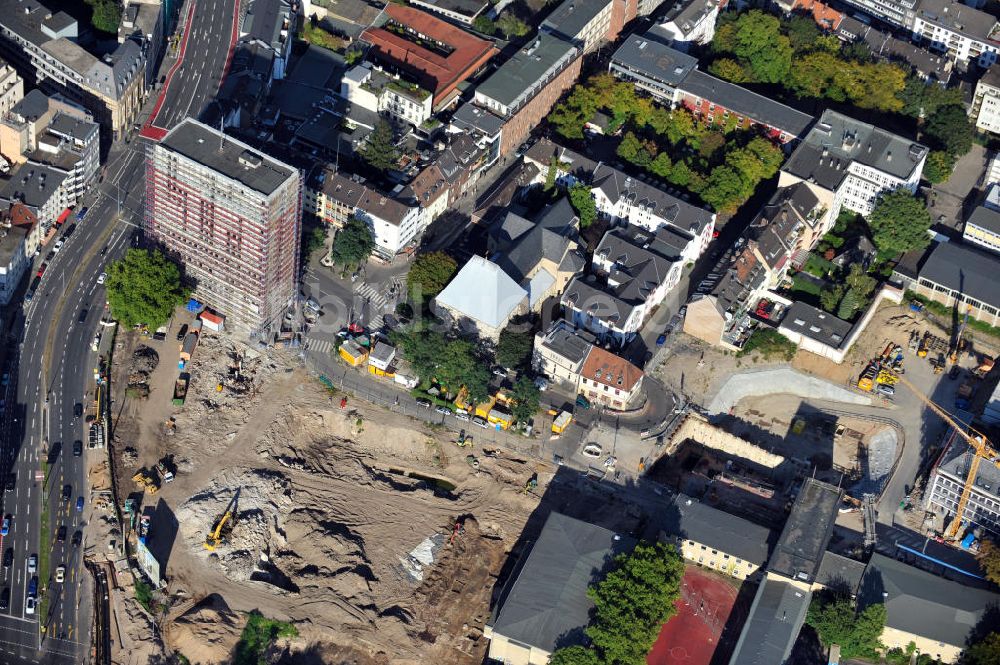 Köln von oben - Baustelle am Waidmarkt in Köln-Altstadt-Süd