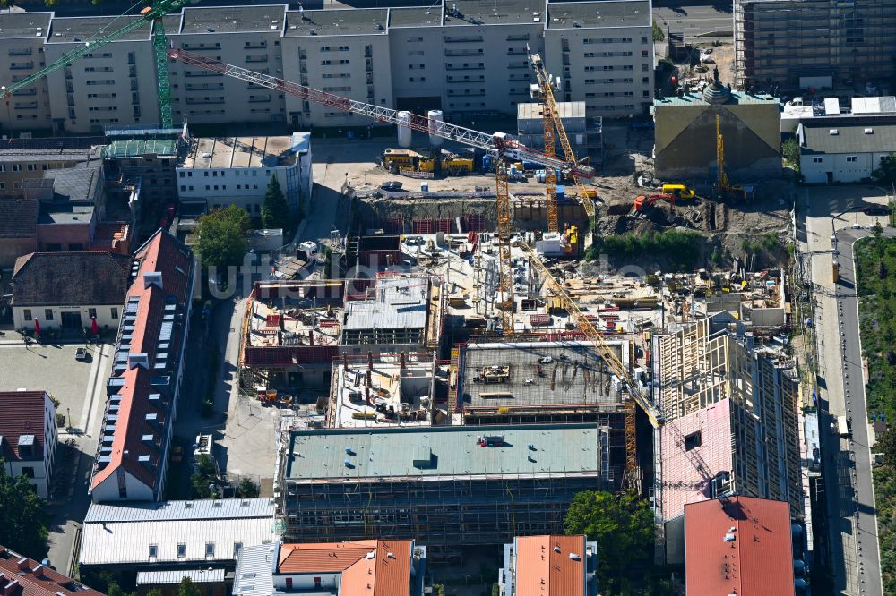 Luftbild Potsdam - Baustelle Wohn- und Geschäftshaus Viertel entlang des Kunst- und Kreativquartier Alte Feuerwache in Potsdam im Bundesland Brandenburg, Deutschland