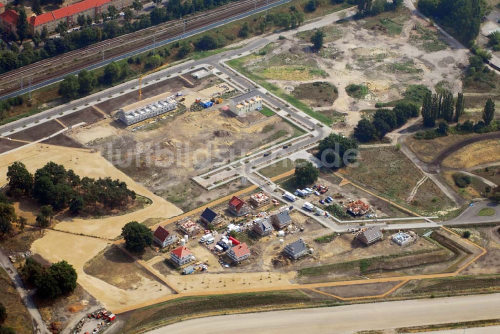 Luftbild Berlin-Karlshorst - Baustelle Wohnanlage Carlsgarten