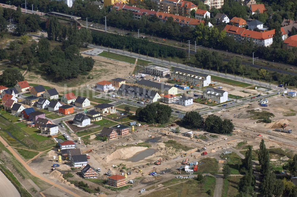 Luftbild Berlin - Baustelle Wohnanlage Carlsgarten