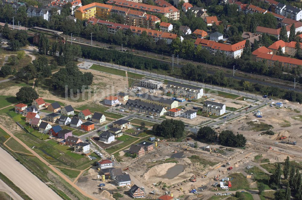 Berlin von oben - Baustelle Wohnanlage Carlsgarten