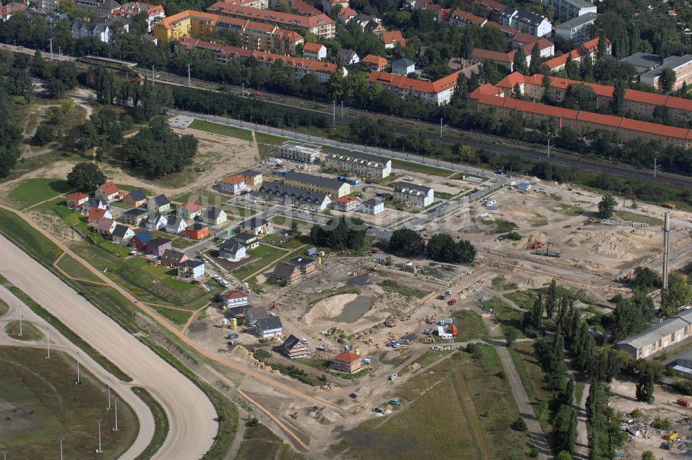 Berlin aus der Vogelperspektive: Baustelle Wohnanlage Carlsgarten