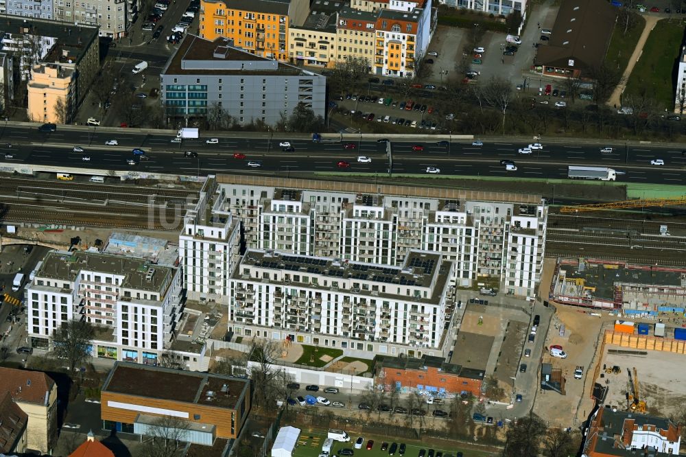 Berlin aus der Vogelperspektive: Baustelle Wohnanlage Friedenauer Höhe im Ortsteil Wilmersdorf in Berlin, Deutschland