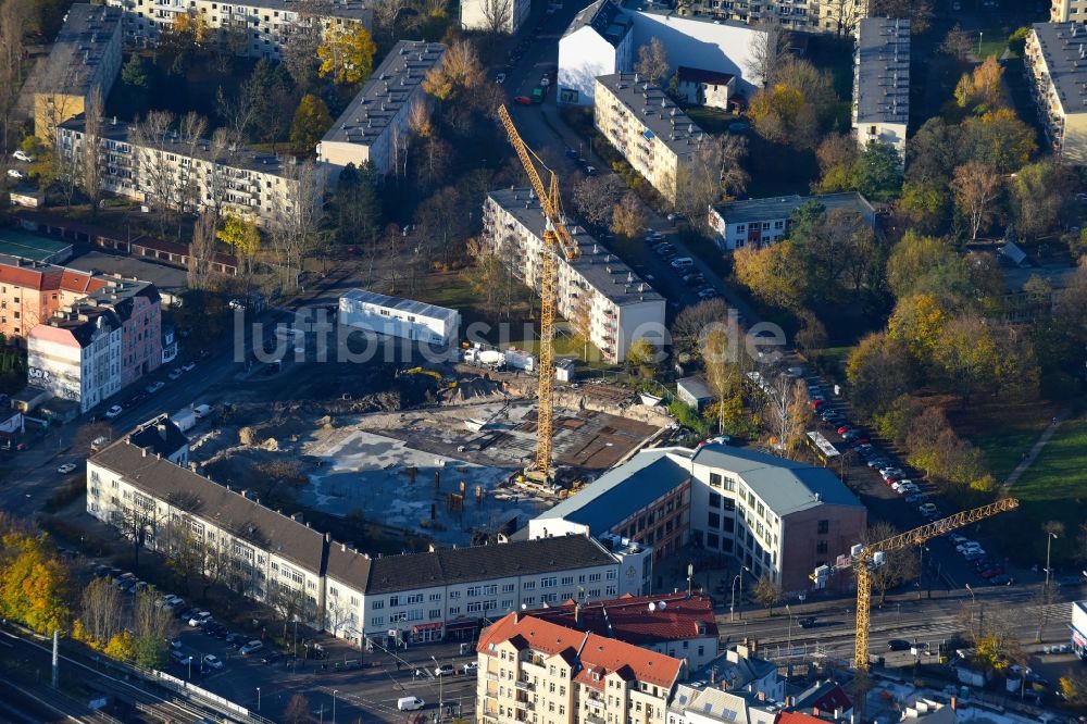 Luftbild Berlin - Baustelle Wohngebiet einer Mehrfamilienhaussiedlung Alte Kaulsdorfer Straße im Ortsteil Köpenick in Berlin, Deutschland