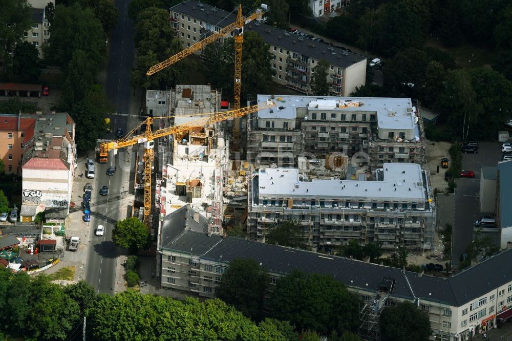 Luftbild Berlin - Baustelle Wohngebiet einer Mehrfamilienhaussiedlung Alte Kaulsdorfer Straße im Ortsteil Köpenick in Berlin, Deutschland