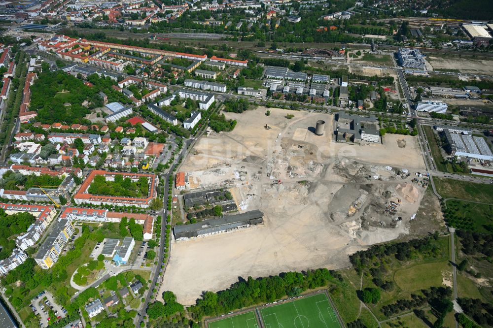 Berlin von oben - Baustelle Wohngebiet einer Mehrfamilienhaussiedlung in Berlin, Deutschland