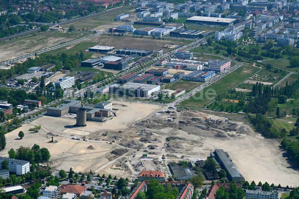 Luftaufnahme Berlin - Baustelle Wohngebiet einer Mehrfamilienhaussiedlung in Berlin, Deutschland