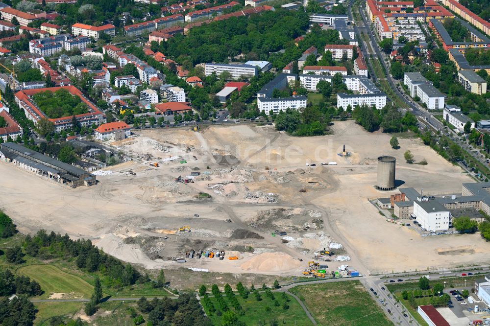 Berlin von oben - Baustelle Wohngebiet einer Mehrfamilienhaussiedlung in Berlin, Deutschland