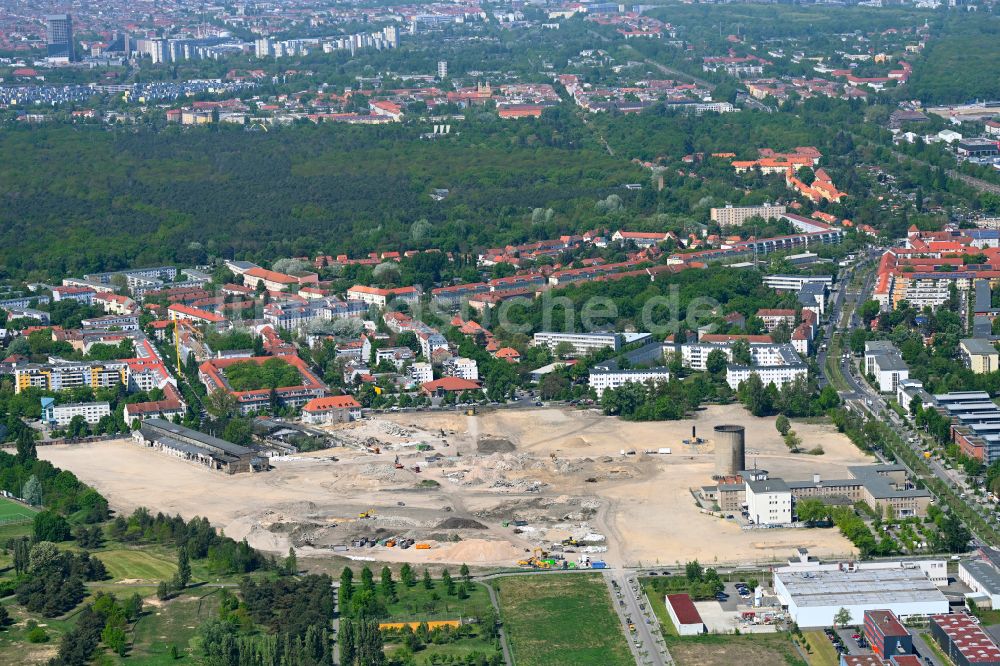 Berlin von oben - Baustelle Wohngebiet einer Mehrfamilienhaussiedlung in Berlin, Deutschland