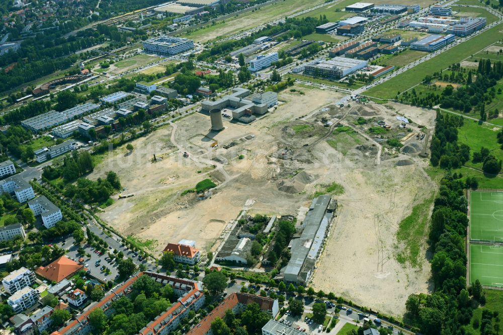 Berlin von oben - Baustelle Wohngebiet einer Mehrfamilienhaussiedlung in Berlin, Deutschland