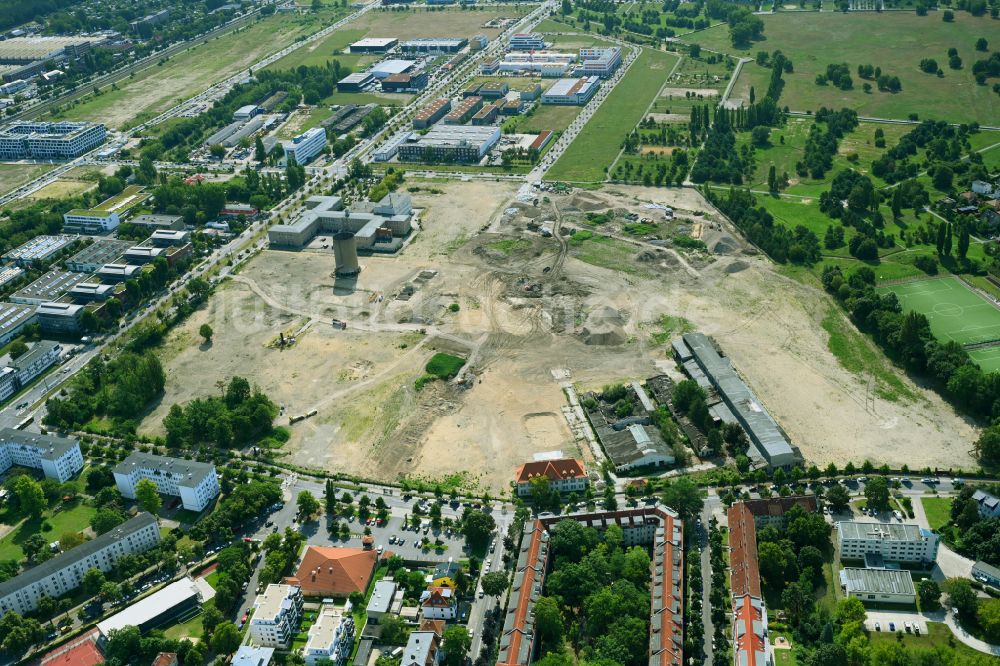 Luftbild Berlin - Baustelle Wohngebiet einer Mehrfamilienhaussiedlung in Berlin, Deutschland