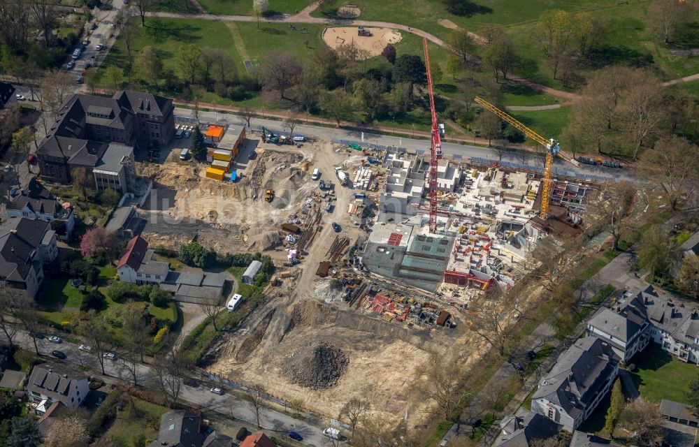 Bochum aus der Vogelperspektive: Baustelle Wohngebiet einer Mehrfamilienhaussiedlung in Bochum im Bundesland Nordrhein-Westfalen, Deutschland