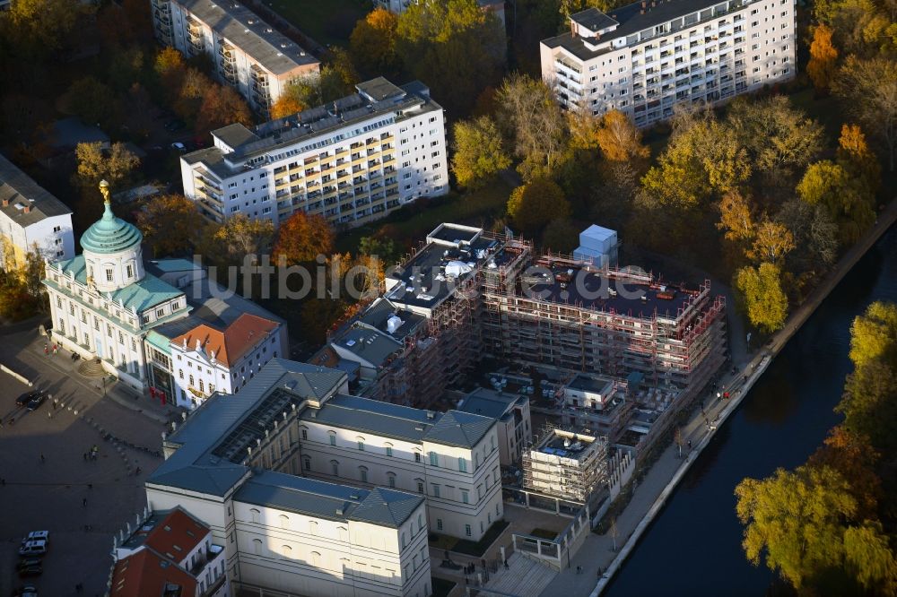 Luftaufnahme Potsdam - Baustelle Wohngebiet einer Mehrfamilienhaussiedlung Brauerstraße in Potsdam im Bundesland Brandenburg, Deutschland