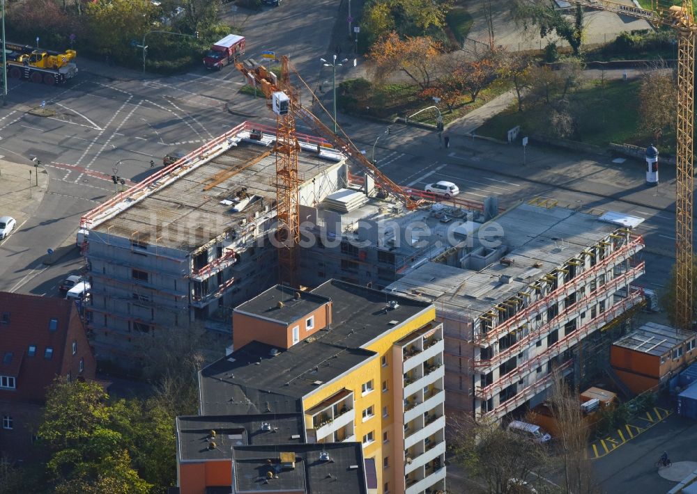 Luftaufnahme Potsdam - Baustelle Wohngebiet einer Mehrfamilienhaussiedlung an der Breiten Straße im Ortsteil Westliche Vorstadt in Potsdam im Bundesland Brandenburg, Deutschland