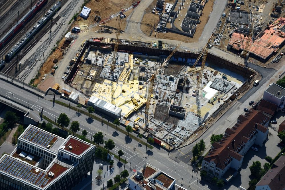 Luftbild Regensburg - Baustelle Wohngebiet einer Mehrfamilienhaussiedlung Das DÖRNBERG an der Kumpfmühler Straße Ecke Friedrich-Niedermeyer-Straße im Ortsteil Kumpfmühl-Ziegetsdorf-Neuprüll in Regensburg im Bundesland Bayern, Deutschland