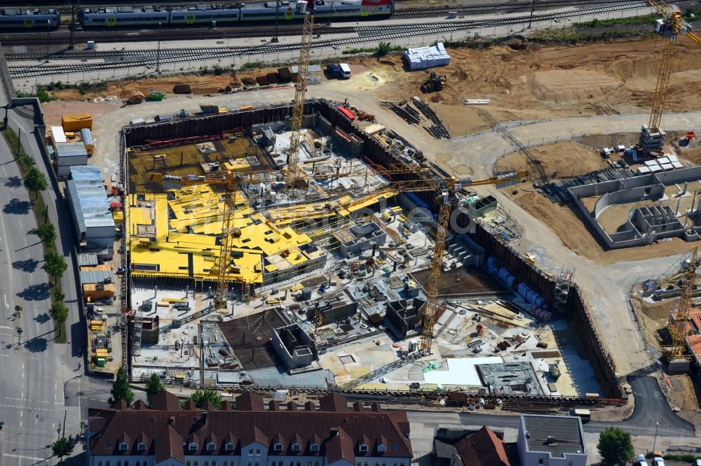 Luftbild Regensburg - Baustelle Wohngebiet einer Mehrfamilienhaussiedlung Das DÖRNBERG an der Kumpfmühler Straße Ecke Friedrich-Niedermeyer-Straße im Ortsteil Kumpfmühl-Ziegetsdorf-Neuprüll in Regensburg im Bundesland Bayern, Deutschland