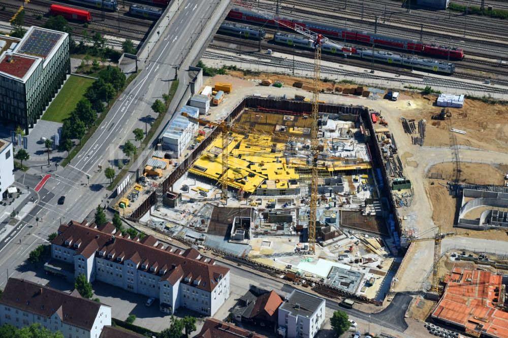 Regensburg von oben - Baustelle Wohngebiet einer Mehrfamilienhaussiedlung Das DÖRNBERG an der Kumpfmühler Straße Ecke Friedrich-Niedermeyer-Straße im Ortsteil Kumpfmühl-Ziegetsdorf-Neuprüll in Regensburg im Bundesland Bayern, Deutschland