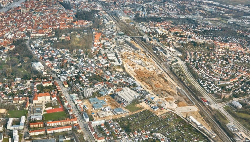 Luftbild Regensburg - Baustelle Wohngebiet einer Mehrfamilienhaussiedlung Das DÖRNBERG im Ortsteil Westviertel in Regensburg im Bundesland Bayern, Deutschland