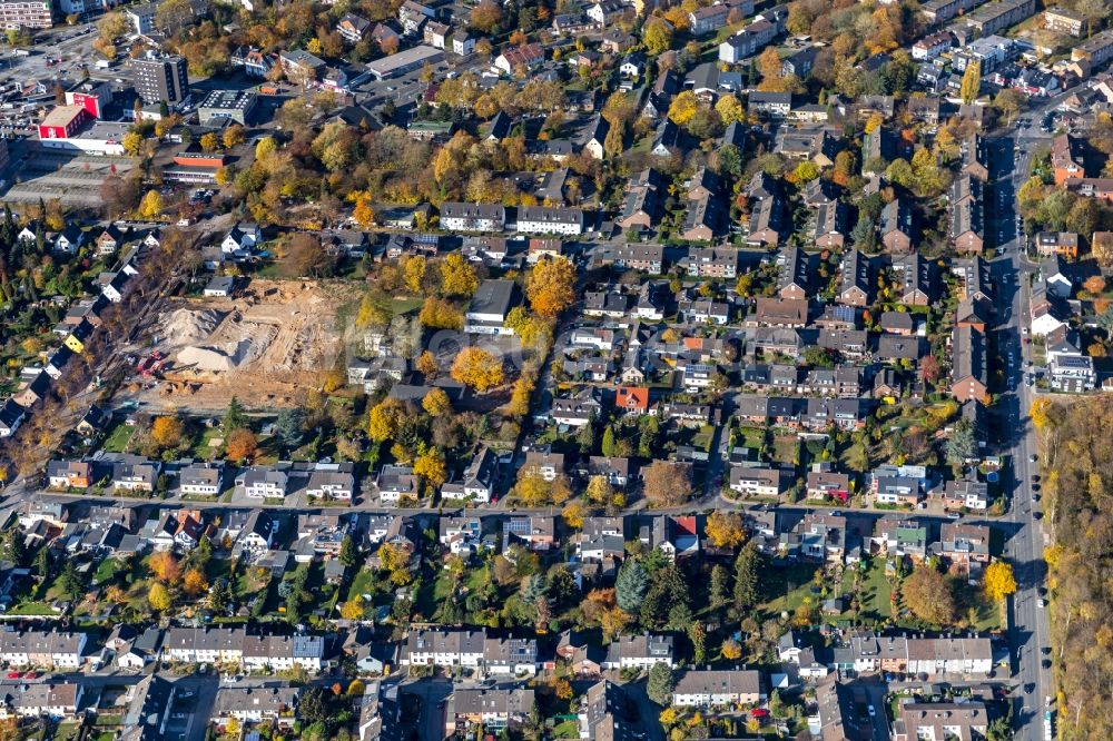 Duisburg von oben - Baustelle Wohngebiet einer Mehrfamilienhaussiedlung Lüderitzallee in Duisburg im Bundesland Nordrhein-Westfalen, Deutschland