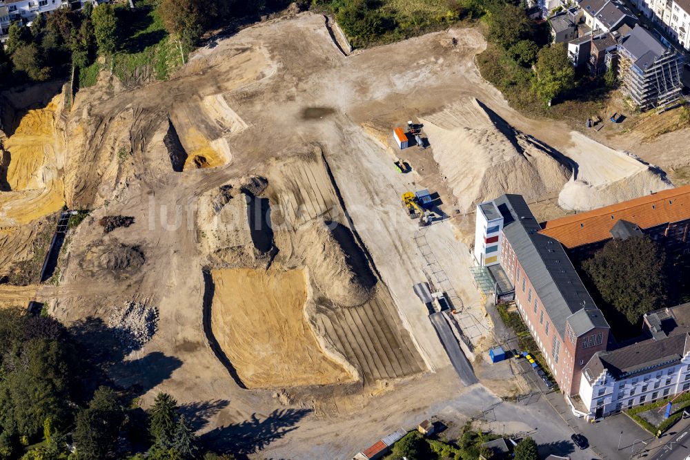 Luftbild Mönchengladbach - Baustelle Wohngebiet einer Mehrfamilienhaussiedlung Maria-Hilf- Terrassen in Mönchengladbach im Bundesland Nordrhein-Westfalen, Deutschland