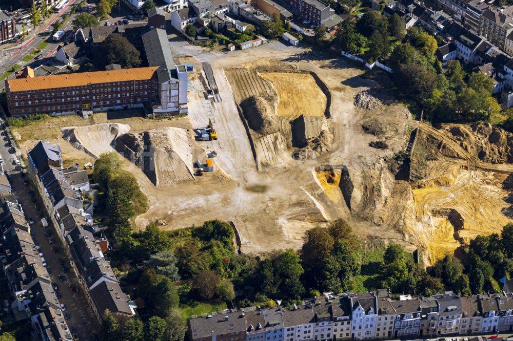 Luftbild Mönchengladbach - Baustelle Wohngebiet einer Mehrfamilienhaussiedlung Maria-Hilf- Terrassen in Mönchengladbach im Bundesland Nordrhein-Westfalen, Deutschland