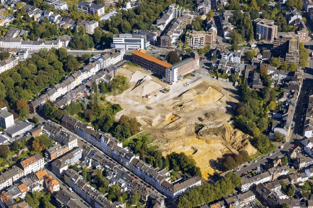 Mönchengladbach aus der Vogelperspektive: Baustelle Wohngebiet einer Mehrfamilienhaussiedlung Maria-Hilf- Terrassen in Mönchengladbach im Bundesland Nordrhein-Westfalen, Deutschland