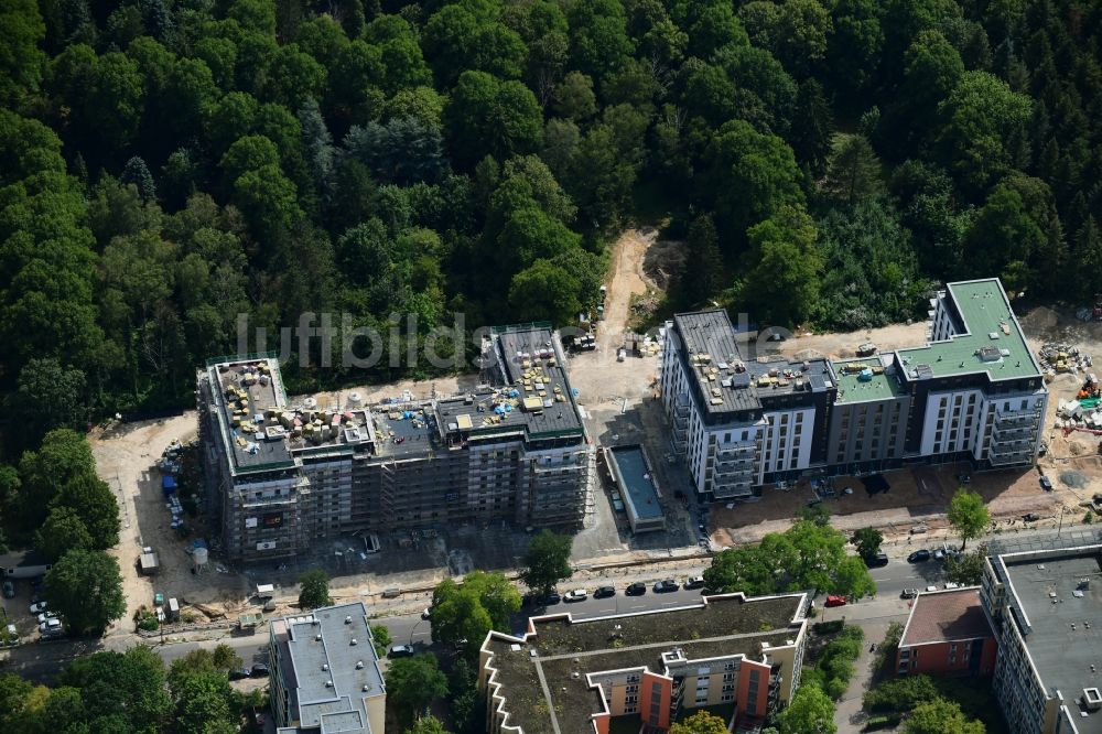 Luftbild Berlin - Baustelle Wohngebiet einer Mehrfamilienhaussiedlung Mariendorfer Weg im Ortsteil Neukölln in Berlin, Deutschland