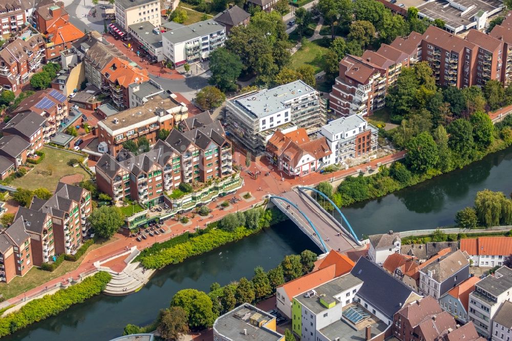 Luftbild Lünen - Baustelle Wohngebiet einer Mehrfamilienhaussiedlung an der Münsterstraße in Lünen im Bundesland Nordrhein-Westfalen, Deutschland