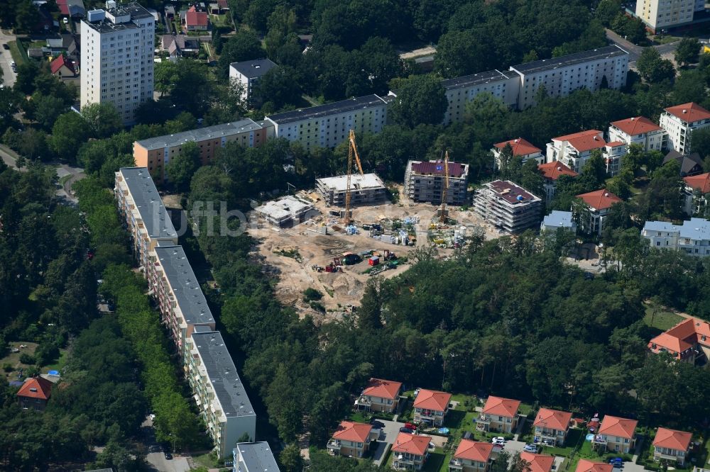 Luftbild Potsdam - Baustelle Wohngebiet einer Mehrfamilienhaussiedlung im Ortsteil Stern in Potsdam im Bundesland Brandenburg, Deutschland