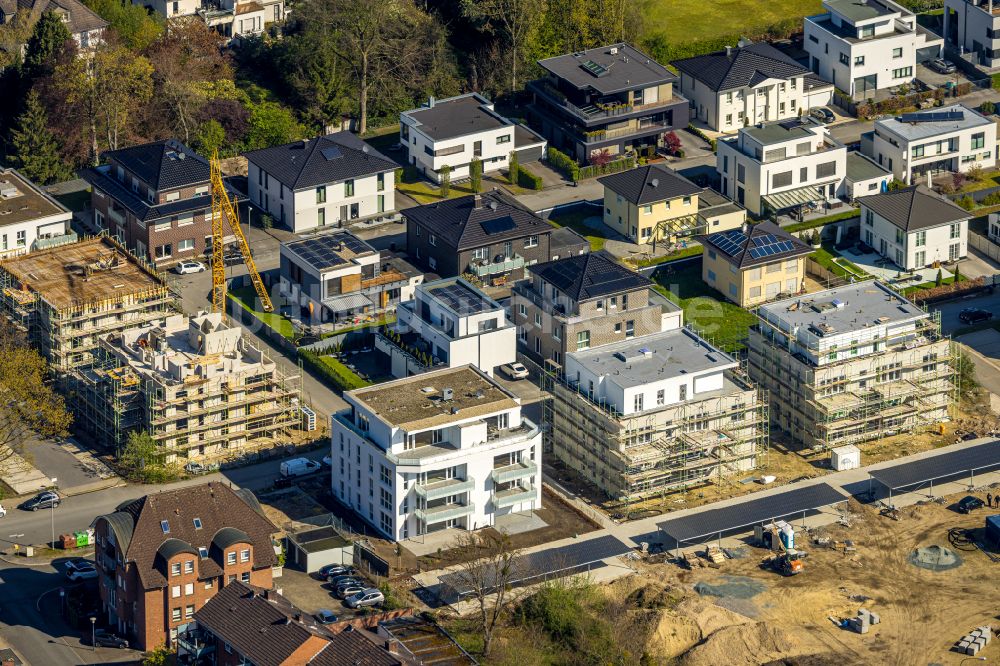 Hamm von oben - Baustelle Wohngebiet einer Mehrfamilienhaussiedlung Paracelsuspark in Hamm im Bundesland Nordrhein-Westfalen, Deutschland