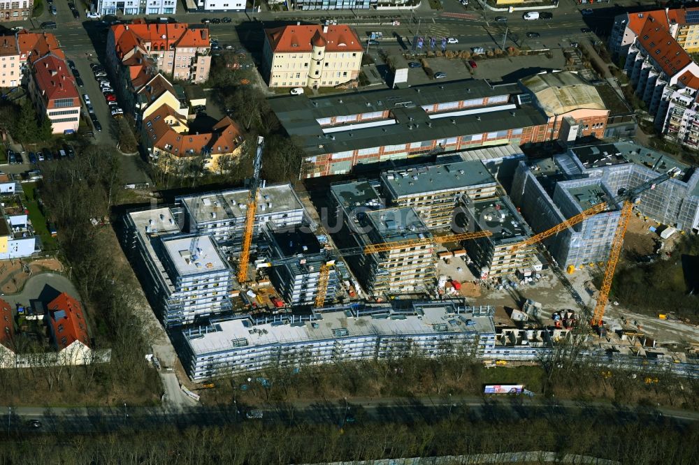 Luftaufnahme Nürnberg - Baustelle Wohngebiet Quartier Tafel im Ortsteil Sankt Jobst in Nürnberg im Bundesland Bayern, Deutschland