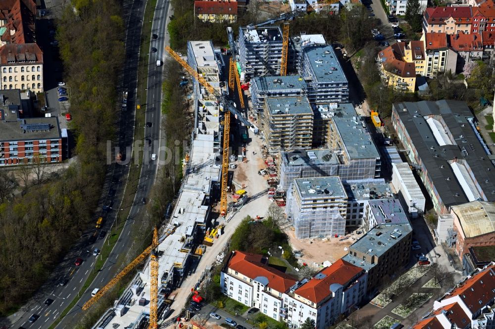 Luftbild Nürnberg - Baustelle Wohngebiet Quartier Tafel im Ortsteil Sankt Jobst in Nürnberg im Bundesland Bayern, Deutschland