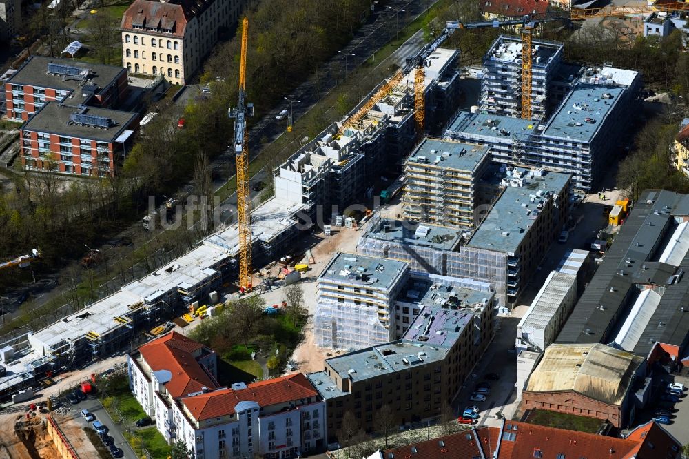 Nürnberg aus der Vogelperspektive: Baustelle Wohngebiet Quartier Tafel im Ortsteil Sankt Jobst in Nürnberg im Bundesland Bayern, Deutschland