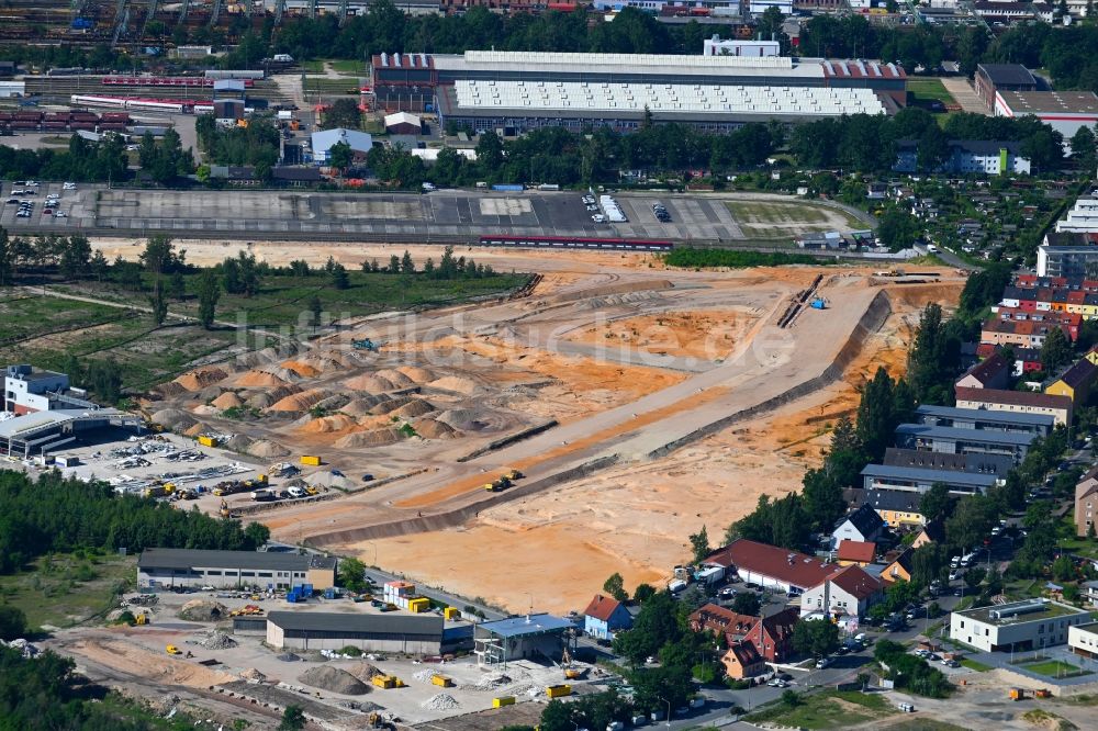 Nürnberg aus der Vogelperspektive: Baustelle Wohngebiet Stadtquartier Lichtenreuth im Ortsteil Rangierbahnhof in Nürnberg im Bundesland Bayern, Deutschland