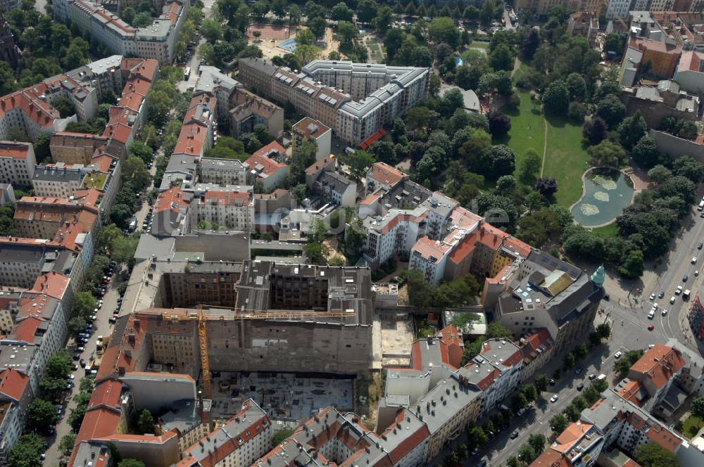 Berlin von oben - Baustelle Wohnneubau Mitte