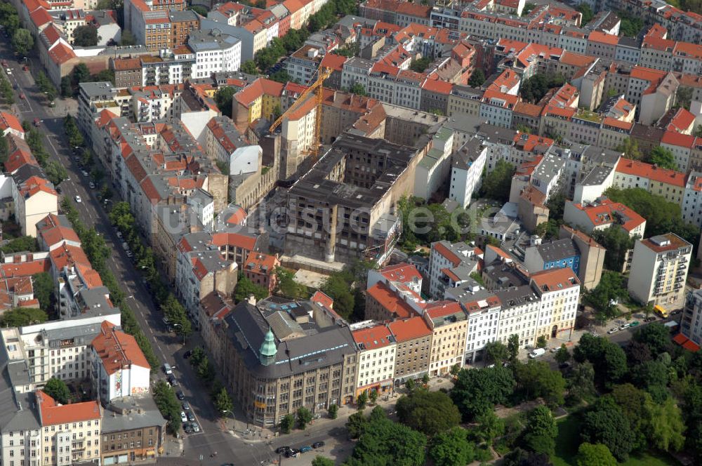 Luftaufnahme Berlin - Baustelle Wohnneubau Mitte