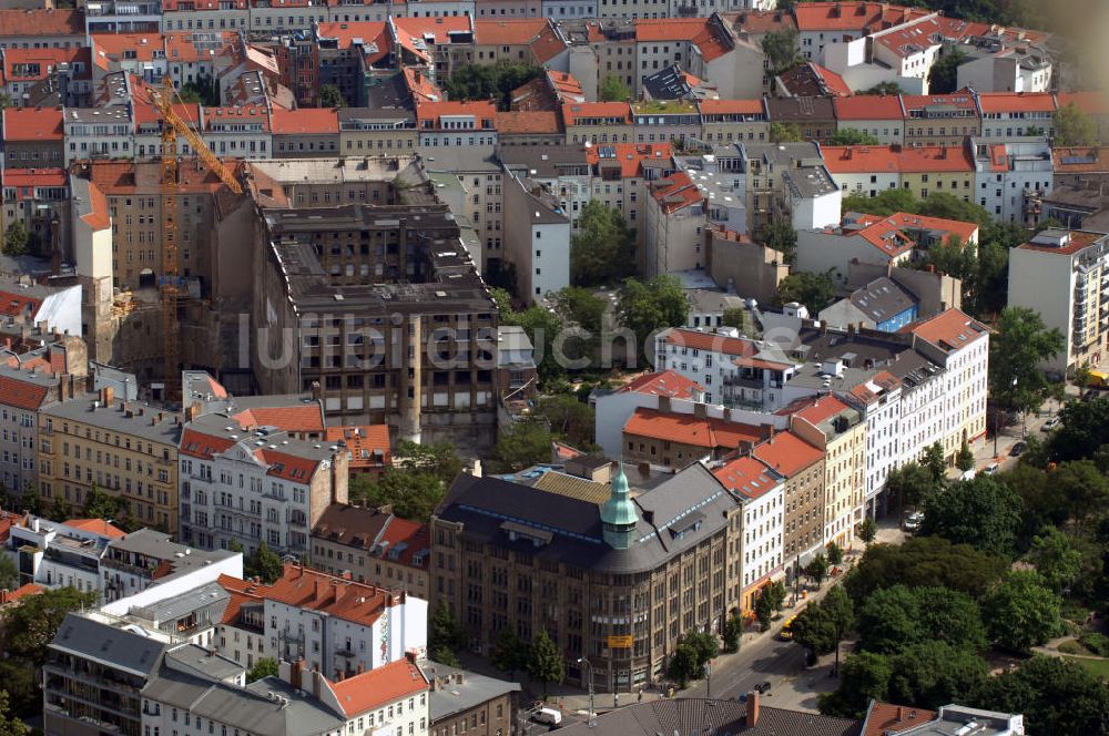 Berlin von oben - Baustelle Wohnneubau Mitte