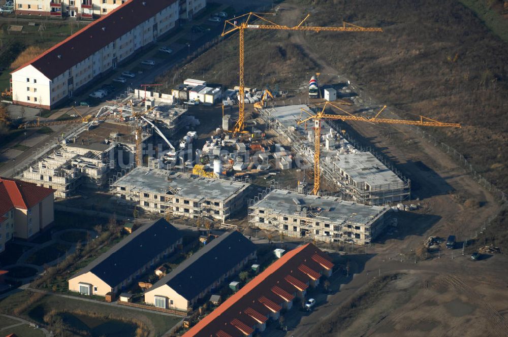 Luftaufnahme Hönow - Baustelle Wohnungsneubau in Hönow