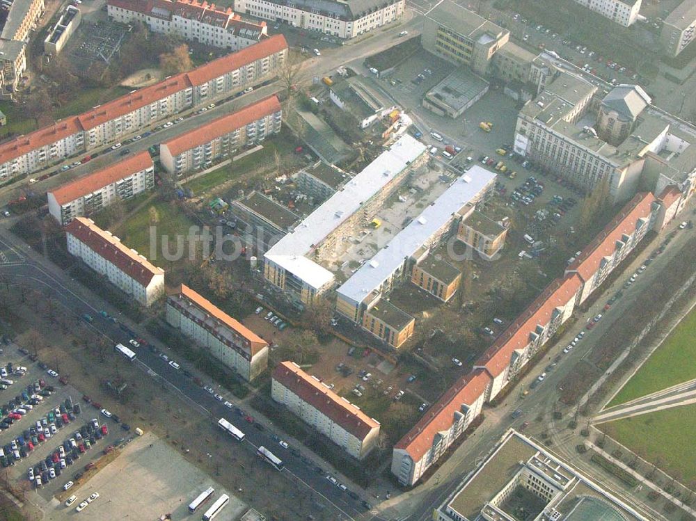 Luftbild Potsdam - Baustelle eines Wohnungsneubaus in Potsdam