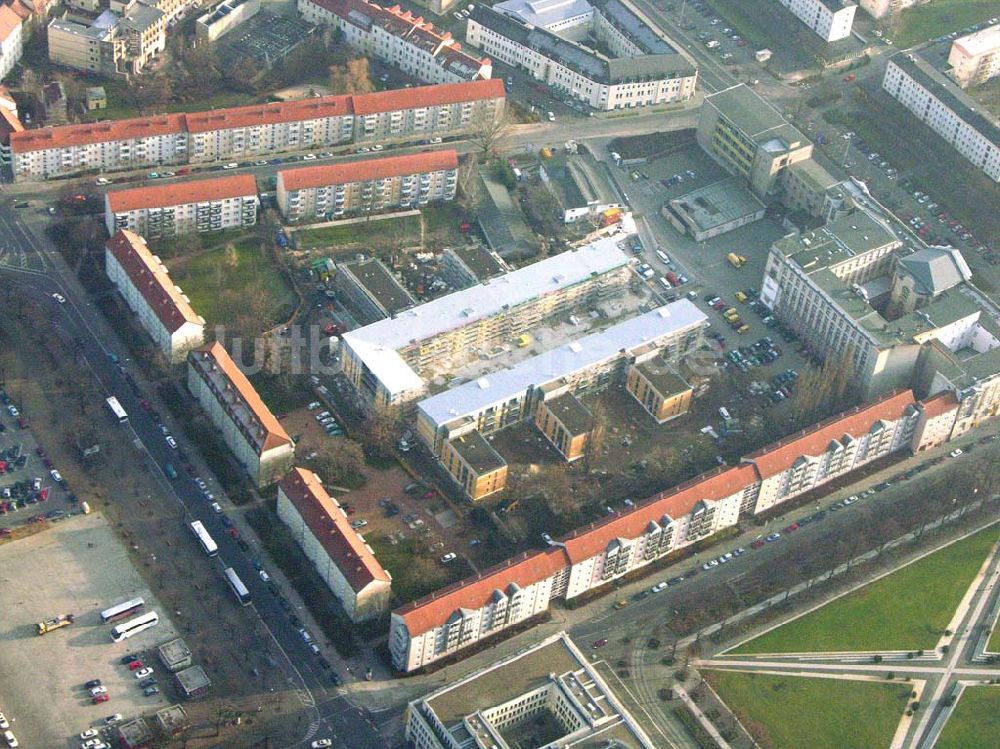 Luftaufnahme Potsdam - Baustelle eines Wohnungsneubaus in Potsdam