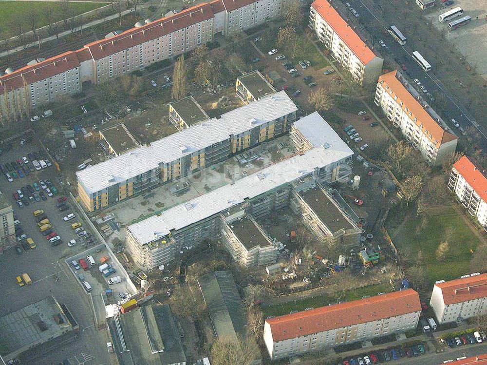 Luftbild Potsdam - Baustelle eines Wohnungsneubaus in Potsdam