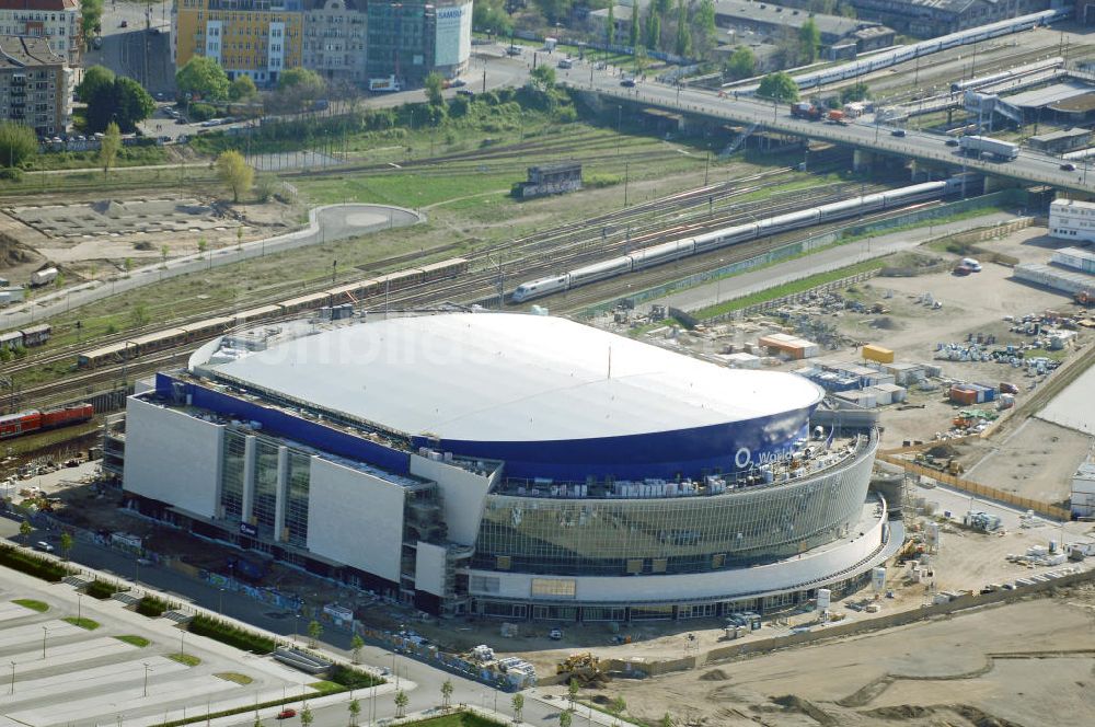 Luftaufnahme Berlin - Baustelle der O2 World / O2 Arena in Berlin - Friedrichshain