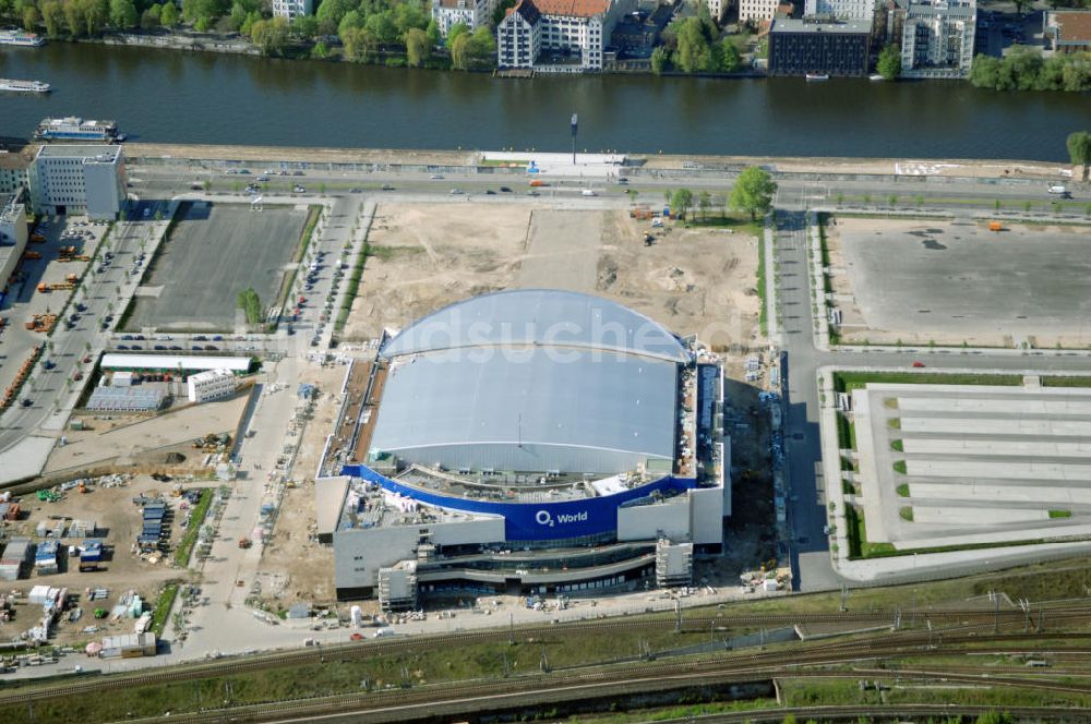 Luftbild Berlin - Baustelle der O2 World / O2 Arena in Berlin - Friedrichshain