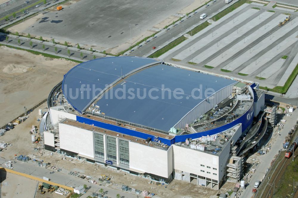 Luftaufnahme Berlin - Baustelle der O2 World / O2 Arena in Berlin - Friedrichshain