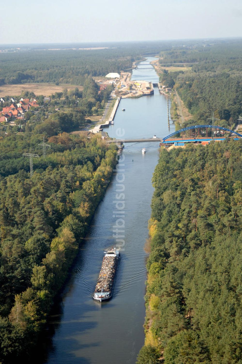 Wusterwitz von oben - Baustelle Wusterwitzer Straßenbrücke